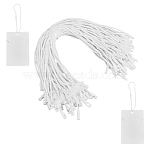 1000Pcs Polyester Clothing Tags Labels String, White, 195x3.5mm, Hole: 3.5x2.5/3mm, 1000pcs/set(DIY-GO0002-65)