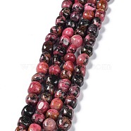 Natural Rhodonite Beads Strands, Nuggets Tumbled Stone, 6.5~15x7~14x7~14mm, Hole: 1~1.4mm, about 32~33pcs/strand, 15.16~ 15.75 inch(38.5~40cm)(G-C038-02V)