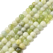 Natural New Jade Beads Strands, Round, 8.6mm, Hole: 1mm, about 42~44pcs/strand, 14.76''~15.04''(37.5~38.2cm)(G-K340-A01-02)