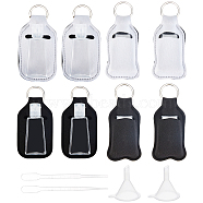 DIY Keychain Makings, with Plastic Refillable Flip Caps Squeeze Bottles & Dropper & Funnel Hopper, Hand Sanitizer Keychain Holder, Clear, 7.9x2.3x3.2cm, Capacity: 30ml, 8pcs/set(DIY-BC0011-47)