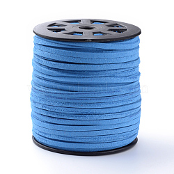 Faux Suede Cords, Faux Suede Lace, Royal Blue, 6x1.5mm, 100yards/roll(300 feet/roll)(LW-S012-30)