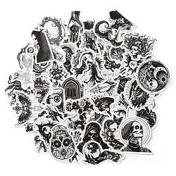 50 Sheets Paper Gothic Graffiti Stickers, Black, 43x26x0.2mm, 50 sheets/bag(STIC-Q002-02)