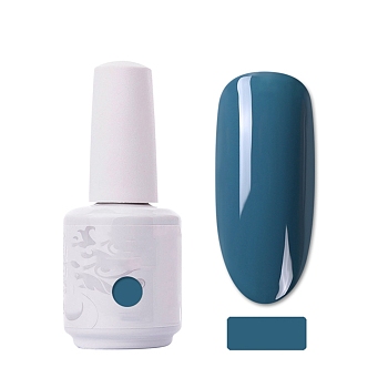 15ml Special Nail Gel, for Nail Art Stamping Print, Varnish Manicure Starter Kit, Steel Blue, Bottle: 34x80mm