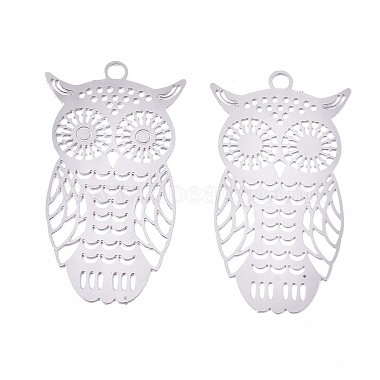 Tarnish Resistant 201 Stainless Steel Filigree Pendants(STAS-R102-23P)-2