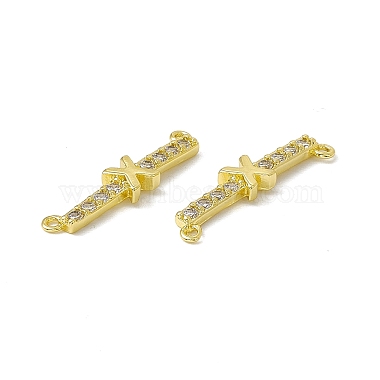 Rack Plating Brass Micro Pave Clear Cubic Zirconia Connector Charms(KK-C007-37G-X)-3