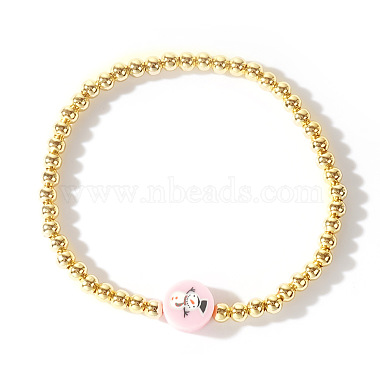 Pink Snowman Brass Bracelets