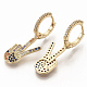 Brass Micro Pave Colorful Cubic Zirconia Dangle Hoop Earrings(EJEW-S208-067)-1