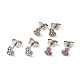 Rhinestone Gourd Stud Earrings with 316 Surgical Stainless Steel Pins(EJEW-A081-04P)-1