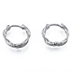 Non-Tarnish 316 Surgical Stainless Steel Twist Hoop Earrings for Men Women(EJEW-N052-09)-1