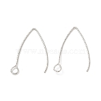Tarnish Resistant 316 Stainless Steel Earrings Finding, Earring Hooks, with Horizontal Loop, Stainless Steel Color, 27x17x0.7mm, Hole: 2.5mm, 21 Gauge, Pin: 0.7mm(STAS-B025-01P)
