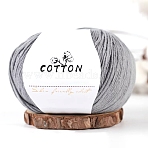 Soft Milk Cotton Yarn, Lace 0 Fine Weight Yarn for Knitting Crochet Doll Infant Garment Embroidery Craft, Light Grey, 50g/skein, about 120m/skein(PW-WGC6668-28)