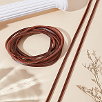 2Pcs Cowhide Shoelaces, Coconut Brown, 1830x3.5x3mm(AJEW-LP0002-54)
