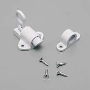 Aluminum & Alloy Lock Catch Clasps, with Screw, Suitcase Box Latch Hasp Lock Clasps, White, 5.8x4.3x4.25cm, Hole: 5mm(CABI-WH0001-001A)