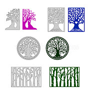 4Pcs 4 Styles Carbon Steel Cutting Dies Stencils, for DIY Scrapbooking/Photo Album, Decorative Embossing DIY Paper Card, Tree Pattern, 1pc/style(DIY-DM0002-10)