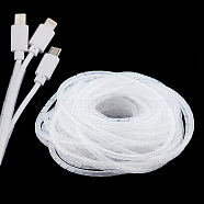 Open Type PE Wire & Cable Arrangement Tube, White, 6mm, about 15m/roll(FIND-WH0090-95A-01)