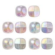 UV Plating Luminous Transparent Acrylic Beads, Glow in The Dark, Half Round, Mixed Color, 19x19x15mm, Hole: 3.5mm(OACR-P010-01)