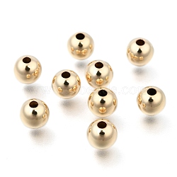 Yellow Gold Filled Beads, 1/20 14K Gold Filled, Cadmium Free & Nickel Free & Lead Free, Round, 6mm, Hole: 1.8mm(X-KK-G156-6mm-1)