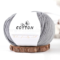 Milk Cotton Knitting Yarn, for Garments Scarves Sweater Shawl Hats, Light Grey, 0.5~1mm, about 131.23 Yards(120m)/Skein(PW-WGC6668-28)