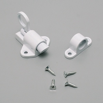 Aluminum & Alloy Lock Catch Clasps, with Screw, Suitcase Box Latch Hasp Lock Clasps, White, 5.8x4.3x4.25cm, Hole: 5mm