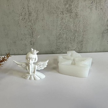 DIY Angel Princess Figurine Display Decoration DIY Silicone Molds, Resin Casting Molds, for UV Resin & Epoxy Resin Craft Making, Crown, 9x9.5x2.8cm, Inner Diameter: 6.85x7.6cm
