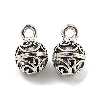 Tibetan Style Alloy Charms, Cadmium Free & Lead Free, Bell, Antique Silver, 13x8.5mm, Hole: 1.8mm, about 387Pcs/1000G