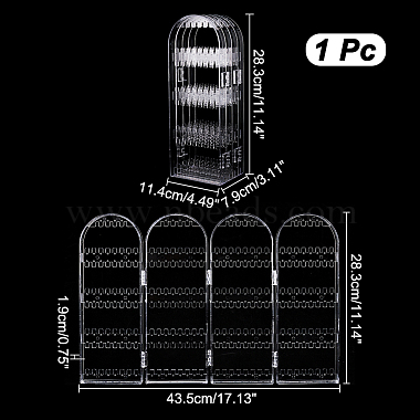пластиковые складные подставки для сережек со складными панелями 4(EDIS-WH0029-84B)-2