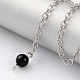 Natural Obsidian Sphere Dowsing Pendulums(X-BJEW-E292-A04)-3