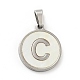 304 Stainless Steel with White Shell Pendants(STAS-G268-01C-P)-2