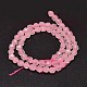 Boutons de perles de quartz de rose naturelle facetté(G-K066-10-6mm)-2