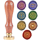 PandaHall Elite 7Pcs 7 Style Wax Seal Brass Stamp Head(AJEW-PH0003-29)-1