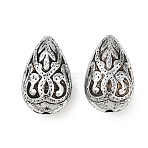 Teardrop Antique Acrylic Beads, Antique Silver Plated, 18x11x7mm, Hole: 2mm, about 640pcs/500g(PACR-S209-26AS)