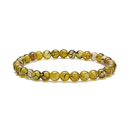 Natural Agate Round Beaded Stretch Bracelet, Gemstone Jewelry for Women, Inner Diameter: 2-1/8 inch(5.34cm), Beads: 6.5mm(BJEW-JB08614-01)