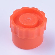 Plastic Stopper, Dispensing Industrial Syringe Barrel Tip Caps, Orange, 13~15x11.5~12mm, Inner Diameter: 11.5mm(TOOL-WH0103-12B)