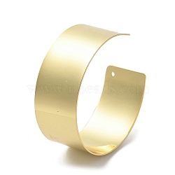 Brass Plain Wide Cuff Bangles, Long-Lasting Plated, Lead Free & Cadmium Free, Real 18K Gold Plated, Inner Diameter: 2-3/8 inch(6cm)(BJEW-D039-03G)