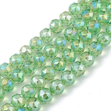 Lime Green Round Glass Beads