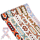 WADORN 12 Yards 6 Colors Flat Embroidery Rhombus Polyester Ribbons(OCOR-WR0001-14)-1