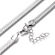 Unisex 304 Stainless Steel Herringbone Chain Necklaces(NJEW-O119-01B-P)-1