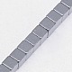 Electroplate Non-magnetic Synthetic Hematite Beads Strands(G-J170A-3x3mm-01)-3