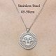 201 Stainless Steel Hollow Sun Pendant Necklace(NJEW-OY001-72)-3