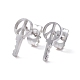 Серьги-гвоздики из нержавеющей стали в форме ключа 304 для женщин(EJEW-Z017-03P)-1