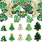 20Pcs 5 Styles Glass Enamel Beads, Christmas Trees, Mixed Color, 16~26x14.5~20x7~8.5mm, Hole: 1.2~1.5mm, 4pcs/style(LAMP-SC0001-68)