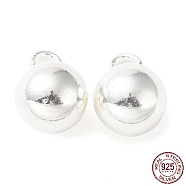 925 Sterling Silver Pendants, Bell Charm, Silver, 10x7mm, Hole: 1.6mm(STER-K174-03E-S)