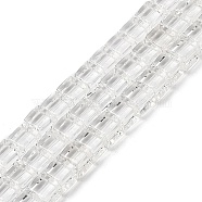 Natural Quartz Crystal Beads Strands, Cube, Rock Crystal, Grade A, 6x6x6mm, Hole: 0.6mm, about 65pcs/strand, 15.35''(39cm)(G-H085-B01-02)