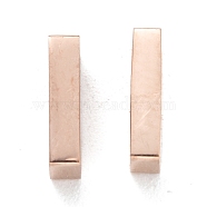 Ion Plating(IP) 304 Stainless Steel Charms, Alphabet, Rose Gold, Letter.I, 8x1.5x3mm, Hole: 1.8mm(STAS-K216-41I-RG)