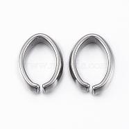 304 Stainless Steel Quick Link Connectors, Linking Rings, Oval, Stainless Steel Color, 13x10x4mm(STAS-H400-01P)