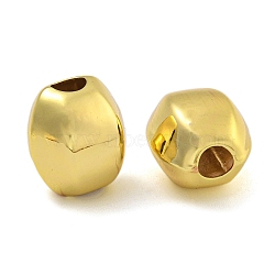 Rack Plating Brass European Beads, Long-Lasting Plated, Cadmium Free & Lead Free, Large Hole Beads, Oval, Real 18K Gold Plated, 14x13x11mm, Hole: 4mm(KK-I718-31B-G)