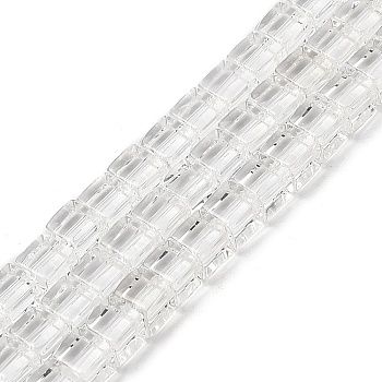 Natural Quartz Crystal Beads Strands, Cube, Rock Crystal, Grade A, 6x6x6mm, Hole: 0.6mm, about 65pcs/strand, 15.35''(39cm)