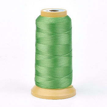 Polyester Thread, for Custom Woven Jewelry Making, Lime Green, 0.5mm, about 480m/roll