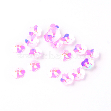 Ornament Accessories Disc Plastic Paillette Beads(X-PVC-R013-10mm-M)-2
