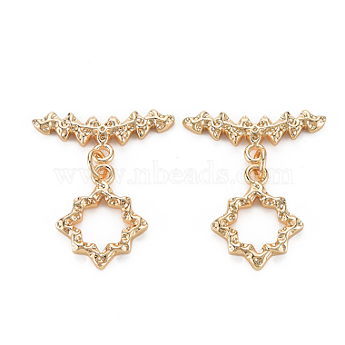 Real 18K Gold Plated Star Brass Toggle Clasps